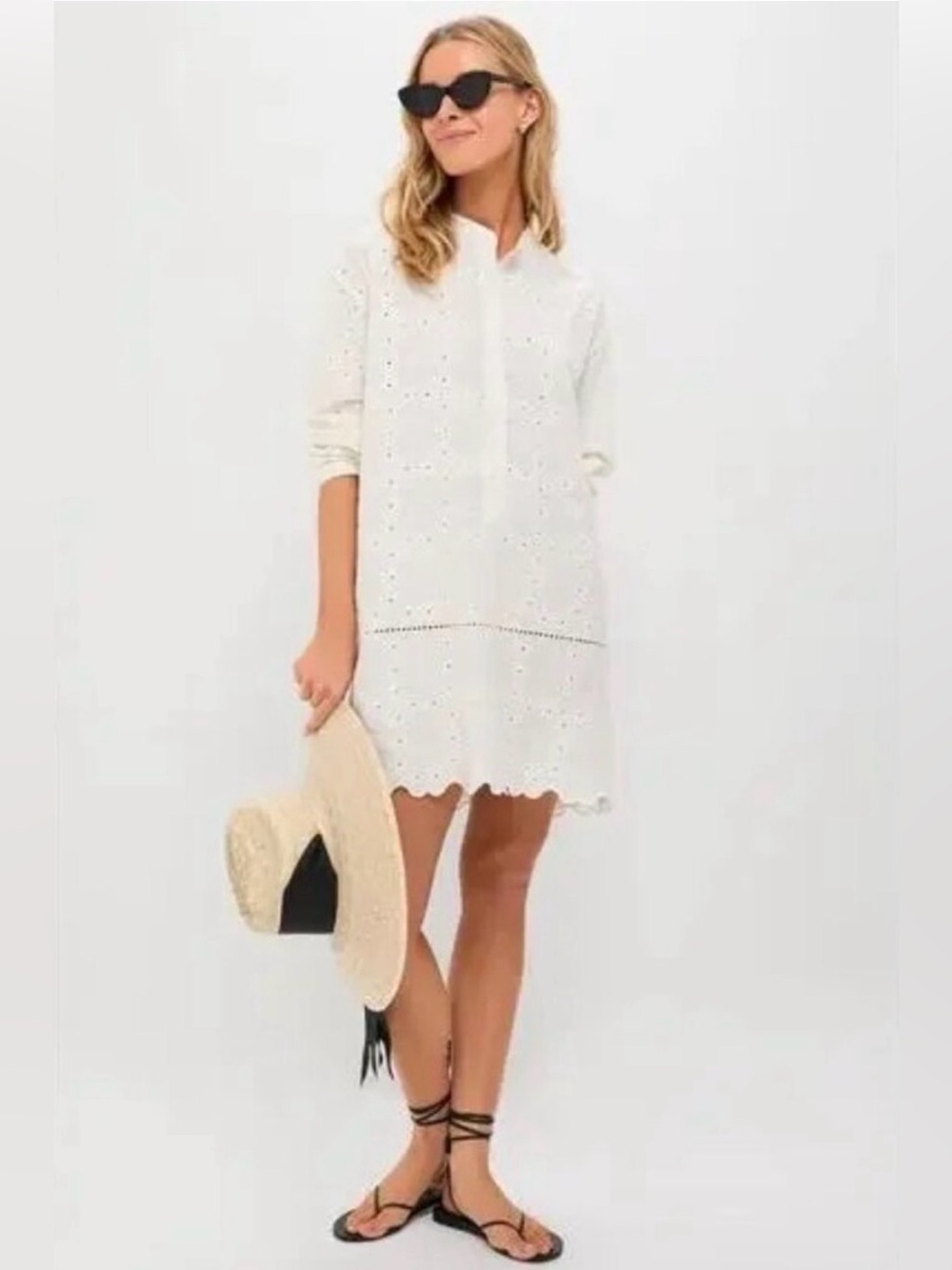 Tuckernuck Pomander Place Ivory Eyelet Penny Dress M NWT